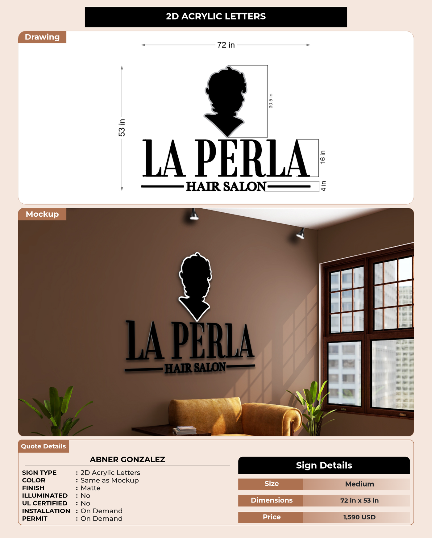 CUSTOM MOCKUP SIGN FOR Abner Gonzalez