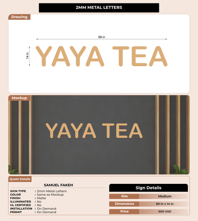 CUSTOM MOCKUP SIGN FOR Samuel Fakeh
