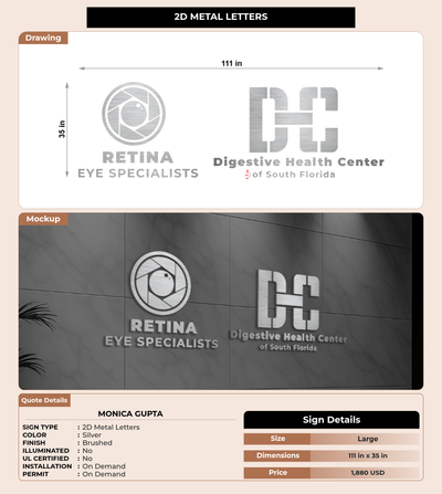 CUSTOM MOCKUP SIGN FOR Monica Gupta