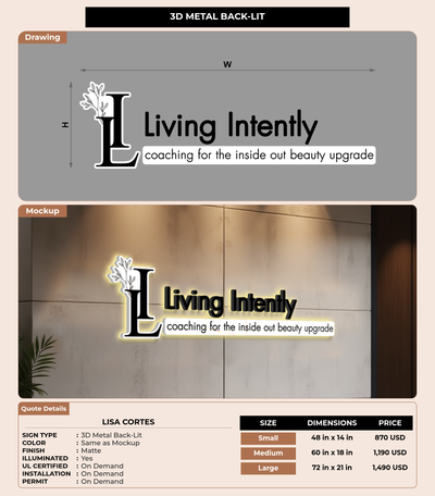 CUSTOM MOCKUP SIGN FOR Lisa Cortes