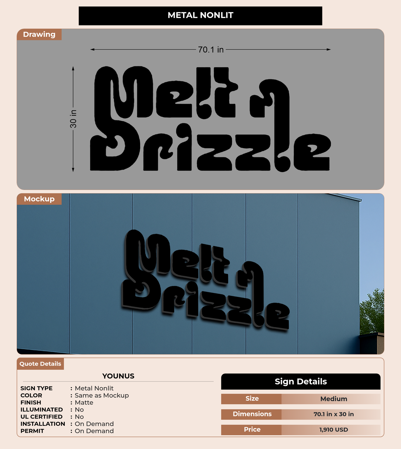 CUSTOM MOCKUP SIGN FOR Younus