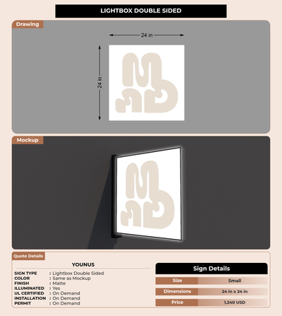 CUSTOM MOCKUP SIGN FOR Younus