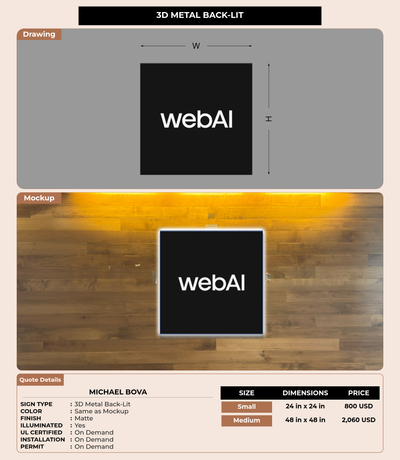CUSTOM MOCKUP SIGN FOR Michael Bova