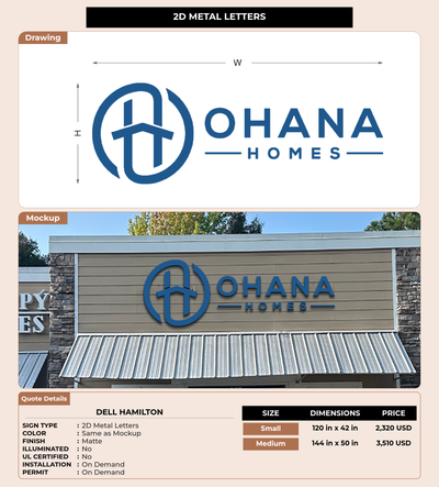 CUSTOM MOCKUP SIGN FOR Dell Hamilton