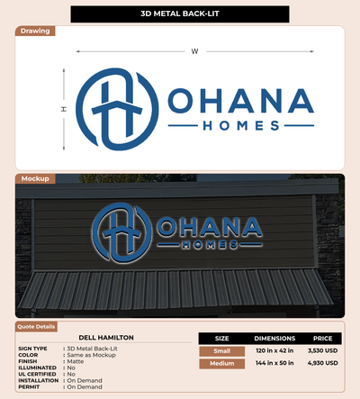 CUSTOM MOCKUP SIGN FOR Dell Hamilton