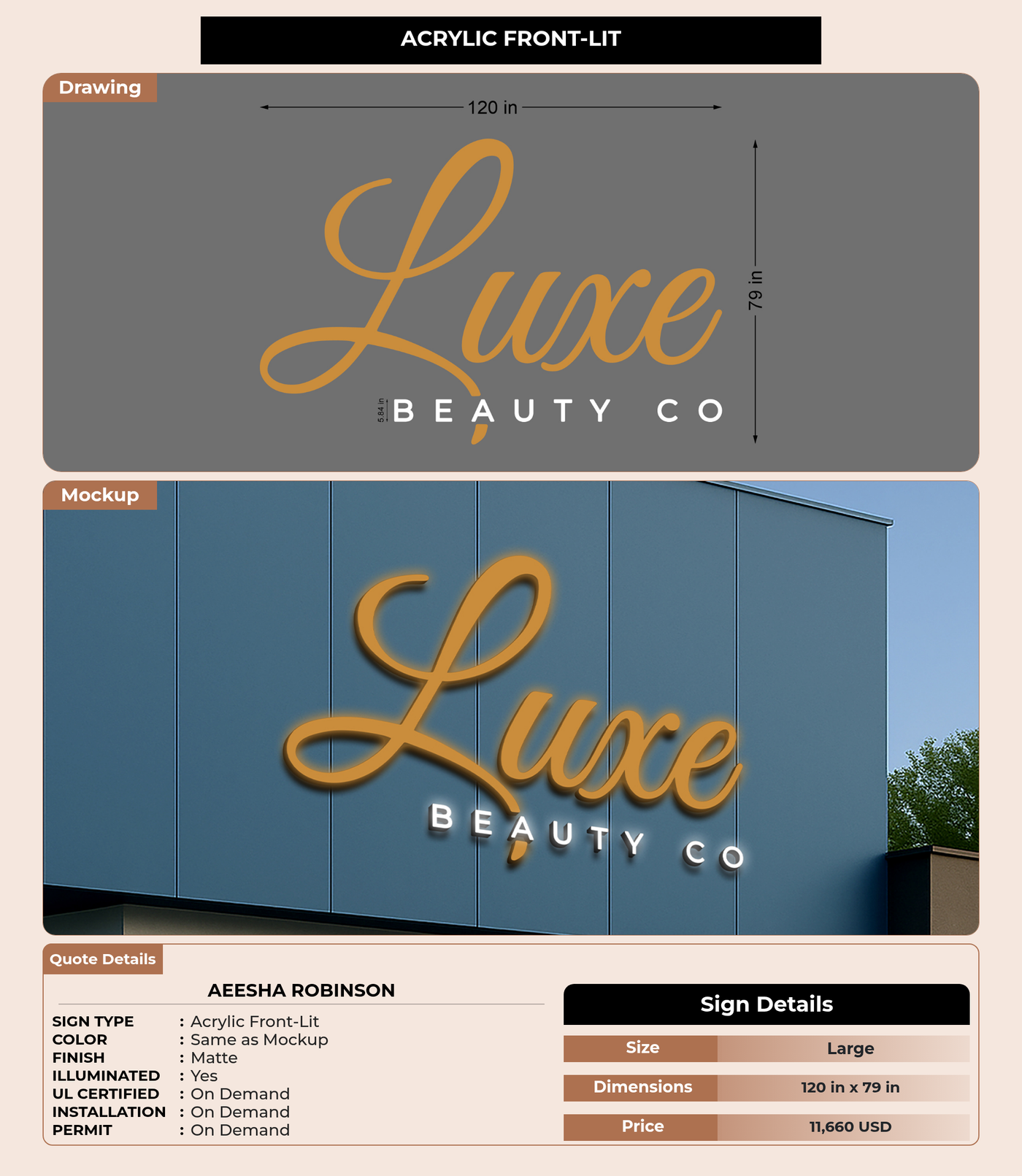 CUSTOM MOCKUP SIGN FOR Aeesha Robinson