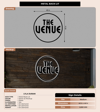 CUSTOM MOCKUP SIGN FOR Lyla Duran