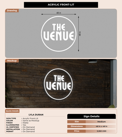 CUSTOM MOCKUP SIGN FOR Lyla Duran