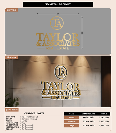 CUSTOM MOCKUP SIGN FOR Candace Lovett