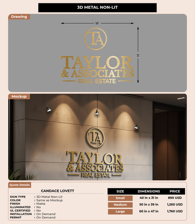 CUSTOM MOCKUP SIGN FOR Candace Lovett