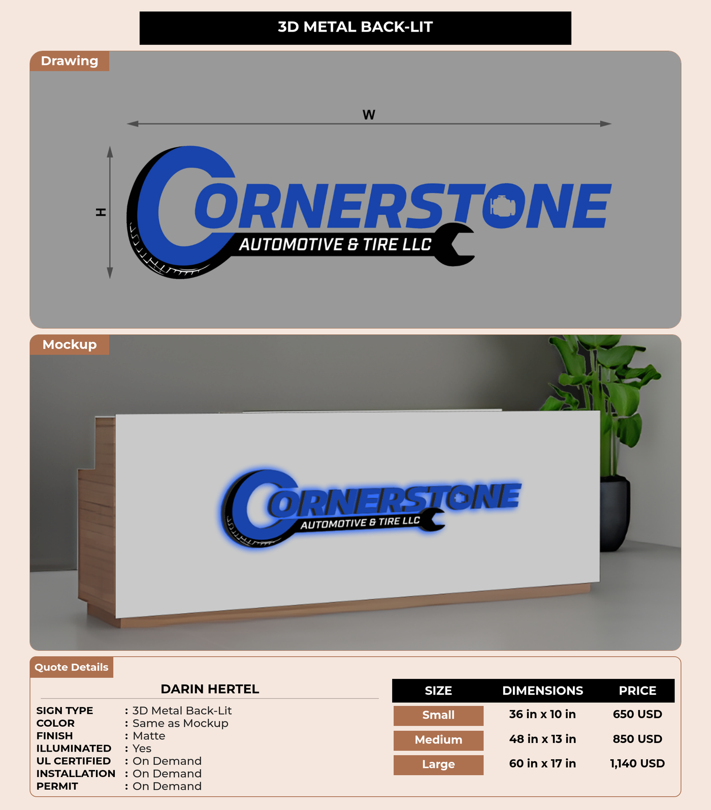 CUSTOM MOCKUP SIGN FOR Darin Hertel