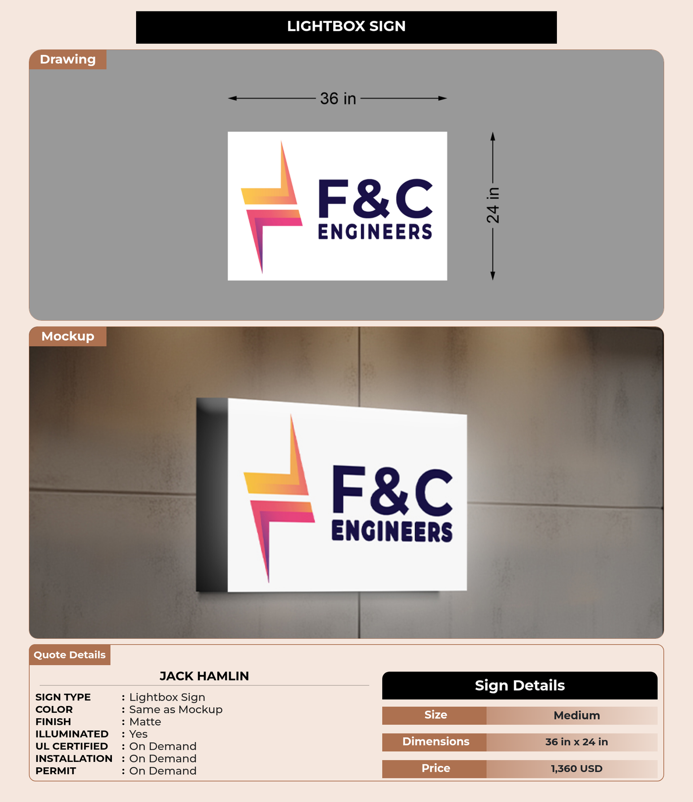 CUSTOM MOCKUP SIGN FOR jack hamlin