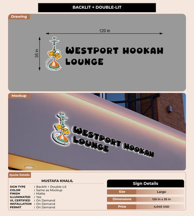 CUSTOM MOCKUP SIGN FOR Mustafa Khalil