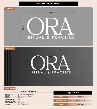 CUSTOM MOCKUP SIGN FOR Rachel rivera