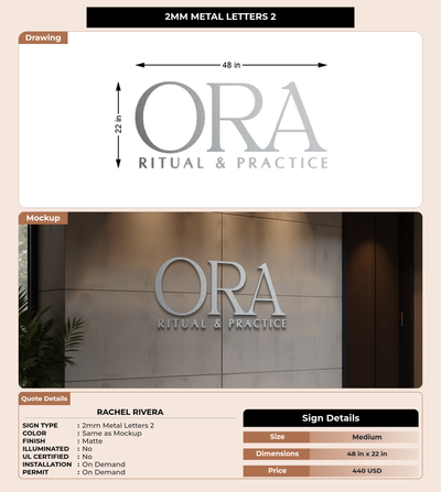 CUSTOM MOCKUP SIGN FOR Rachel rivera
