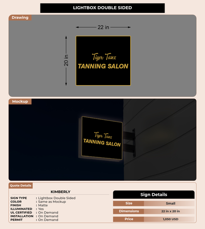 CUSTOM MOCKUP SIGN FOR Kimberly