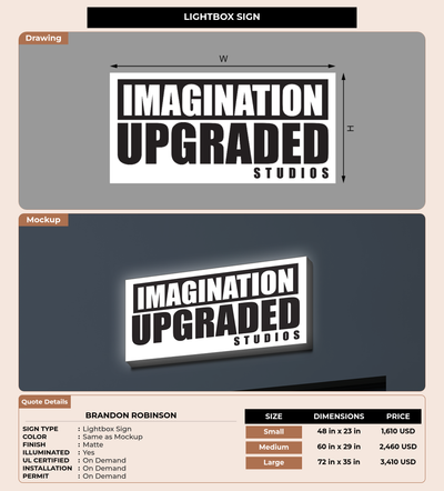 CUSTOM MOCKUP SIGN FOR Brandon Robinson
