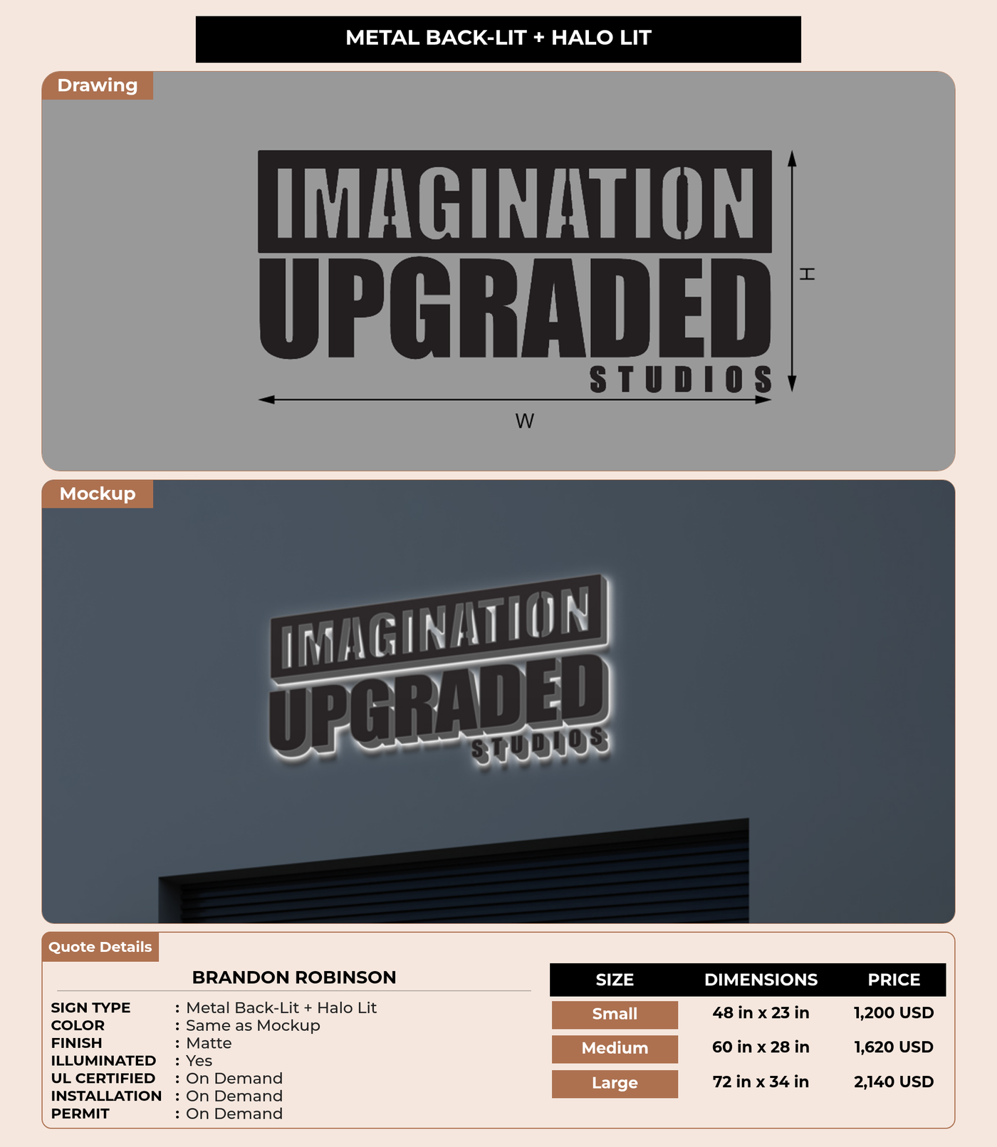 CUSTOM MOCKUP SIGN FOR Brandon Robinson