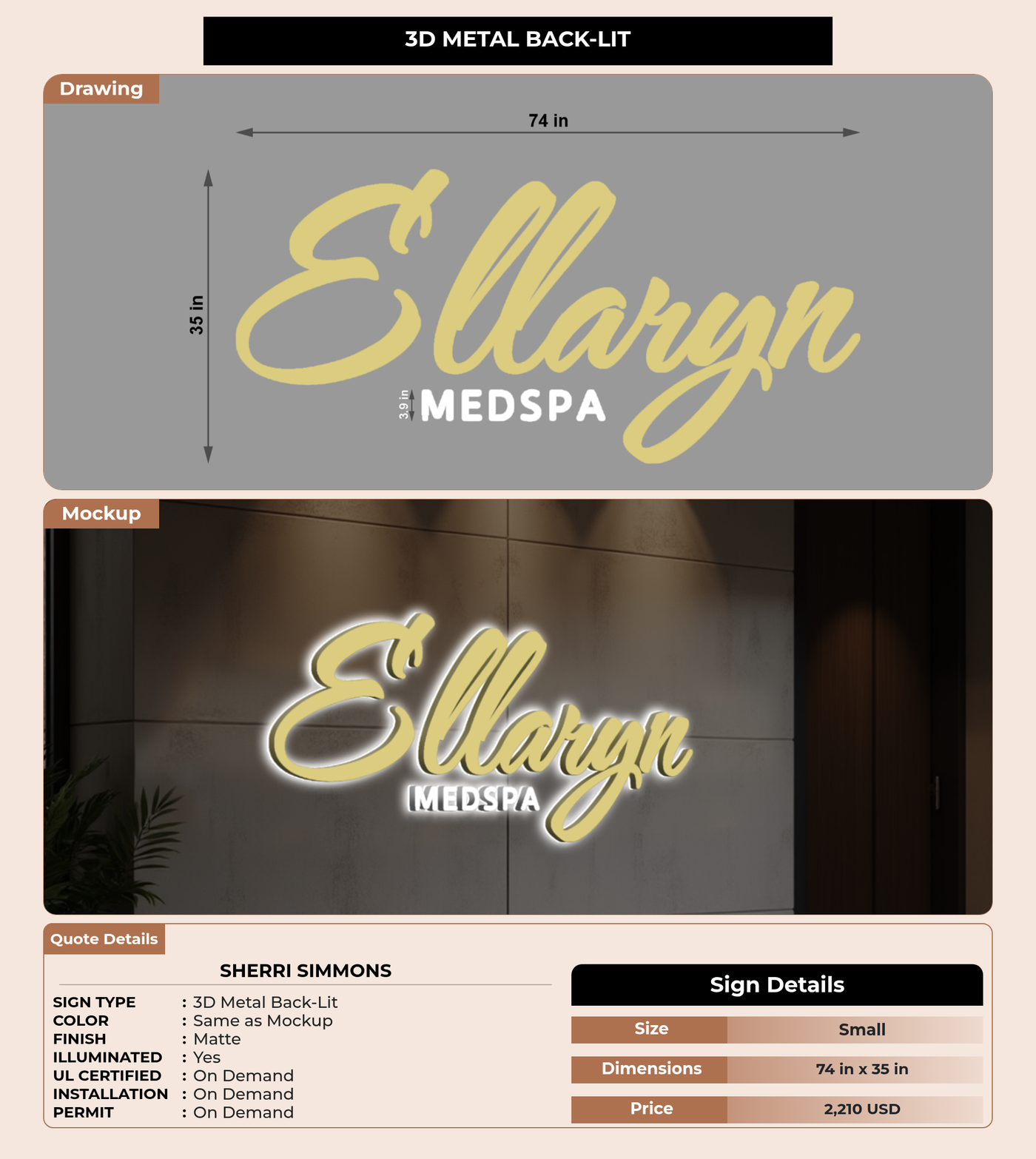 CUSTOM MOCKUP SIGN FOR Sherri Simmons