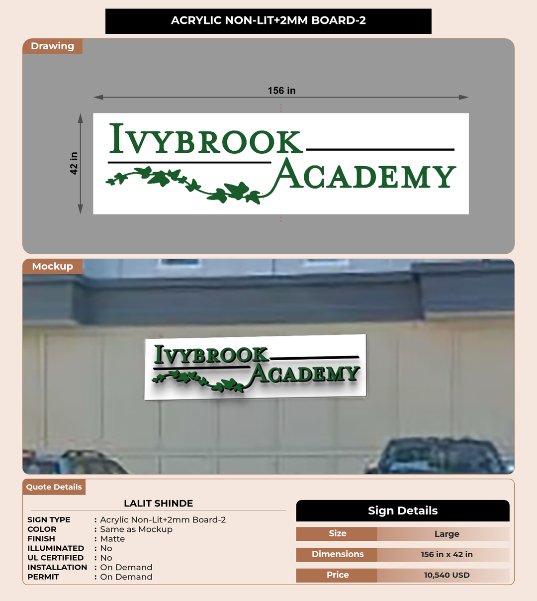 CUSTOM MOCKUP SIGN FOR Lalit Shinde