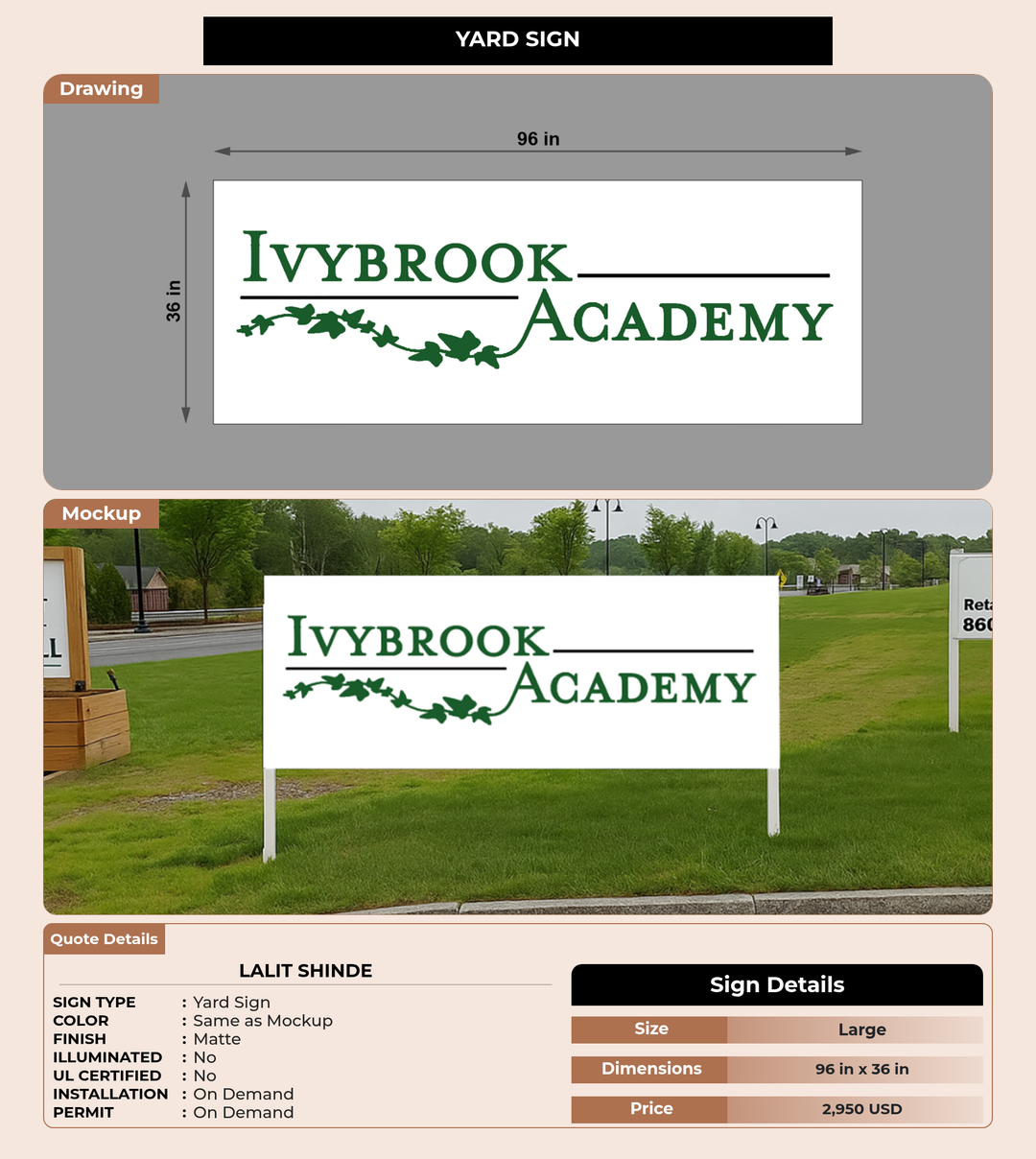 CUSTOM MOCKUP SIGN FOR Lalit Shinde