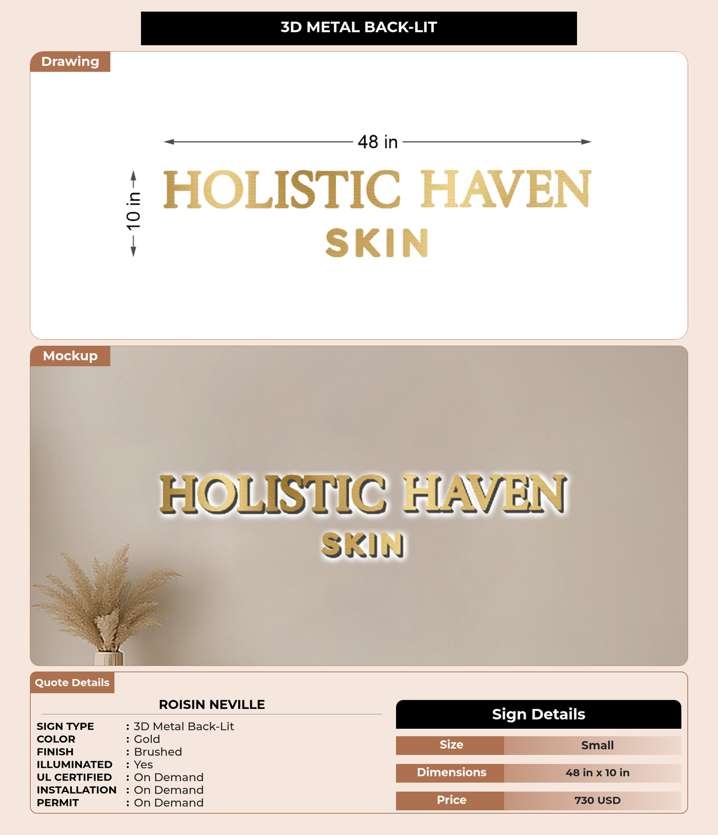 CUSTOM MOCKUP SIGN FOR roisin neville