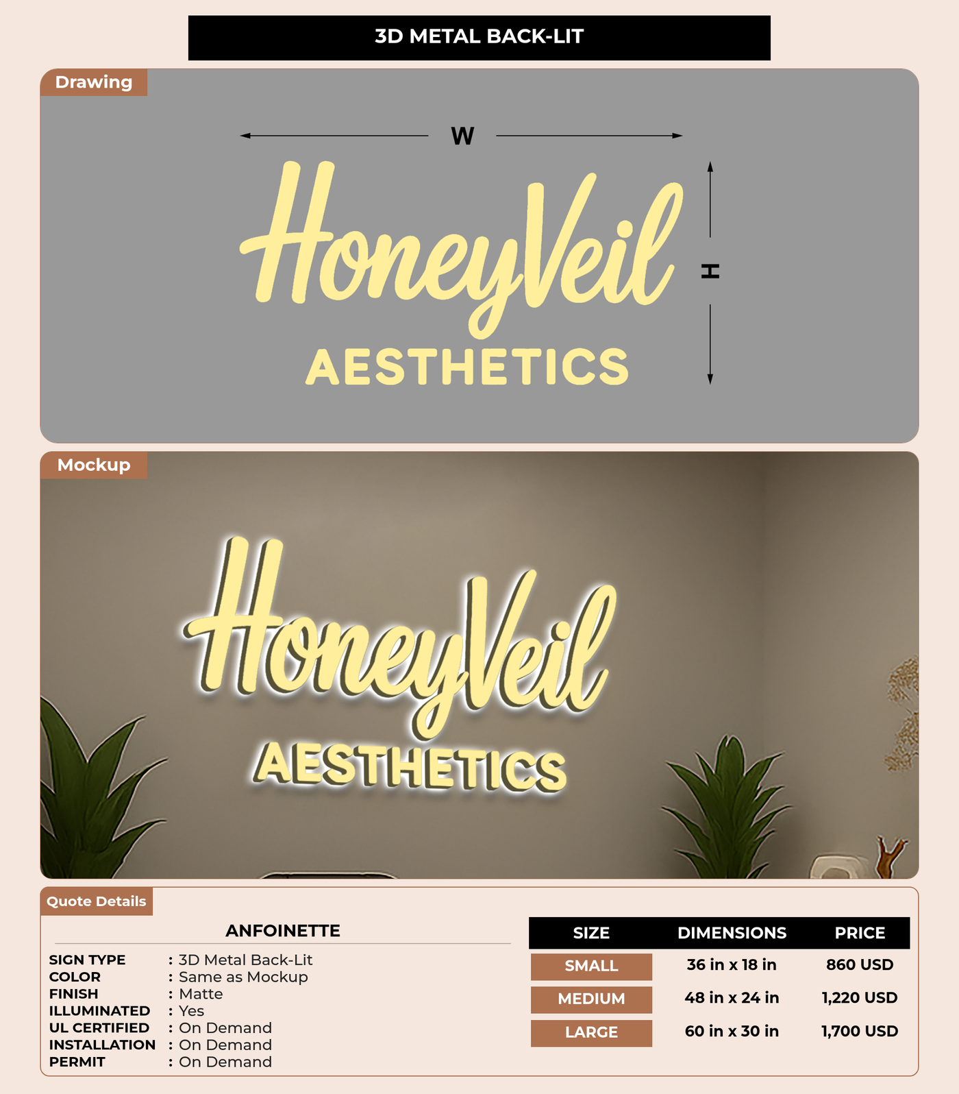 CUSTOM MOCKUP SIGN FOR Anfoinette