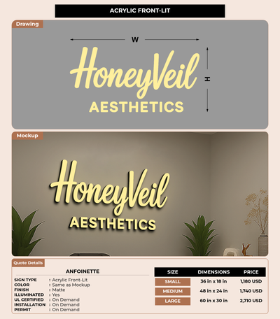 CUSTOM MOCKUP SIGN FOR Anfoinette
