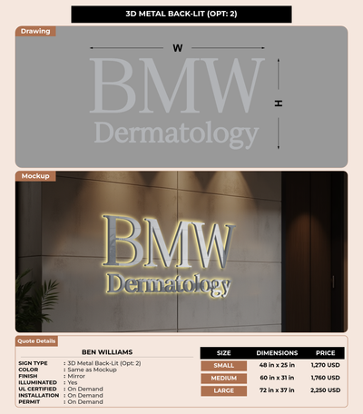CUSTOM MOCKUP SIGN FOR Ben Williams