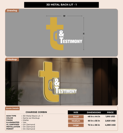 CUSTOM MOCKUP SIGN FOR Charisse Corbin