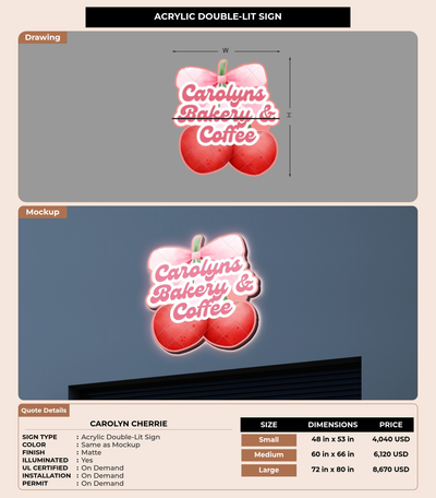 CUSTOM MOCKUP SIGN FOR Carolyn Cherrie
