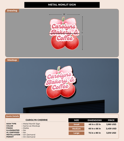 CUSTOM MOCKUP SIGN FOR Carolyn Cherrie