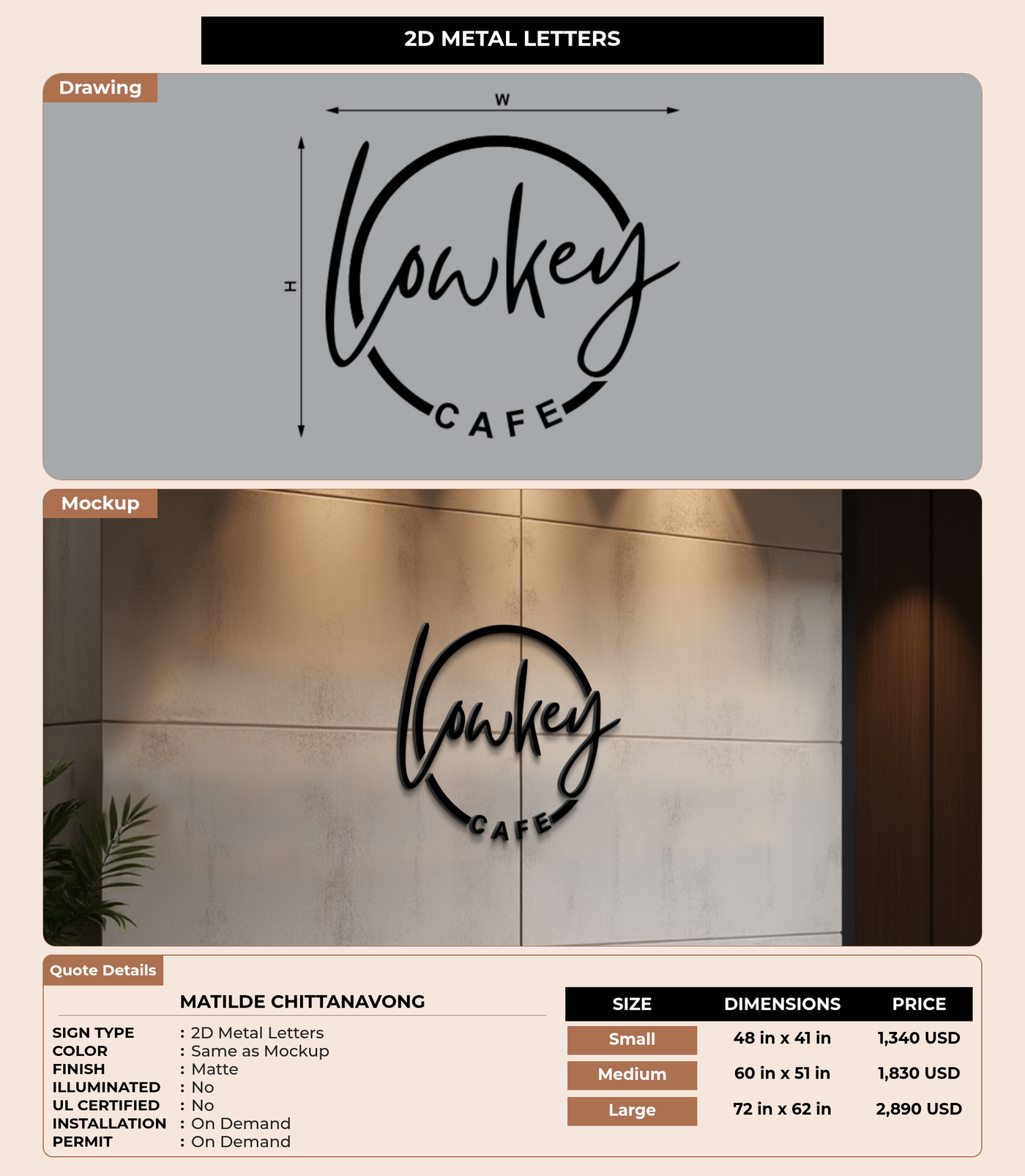 CUSTOM MOCKUP SIGN FOR Matilde Chittanavong