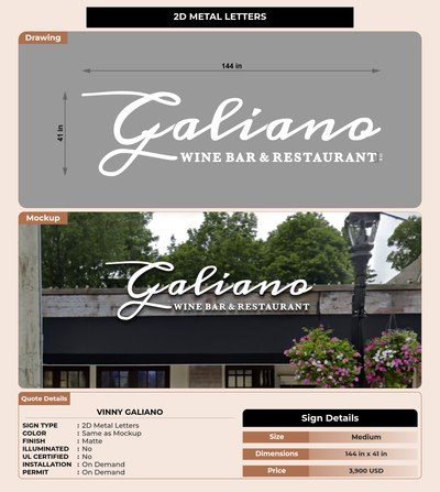 CUSTOM MOCKUP SIGN FOR Vinny Galiano