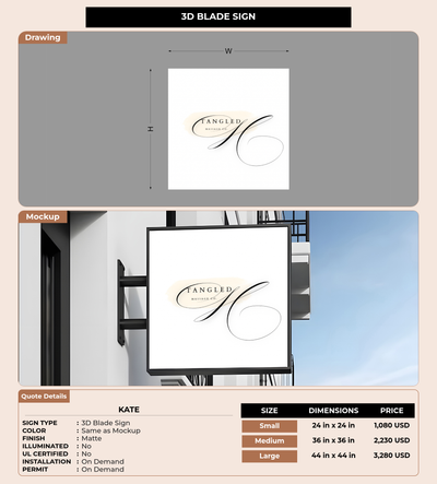 CUSTOM MOCKUP SIGN FOR Kate