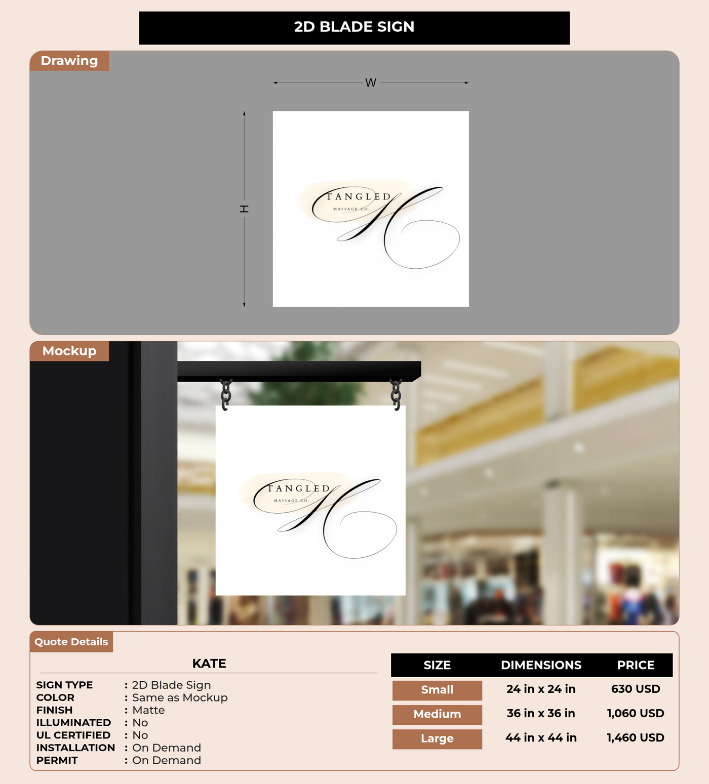 CUSTOM MOCKUP SIGN FOR Kate