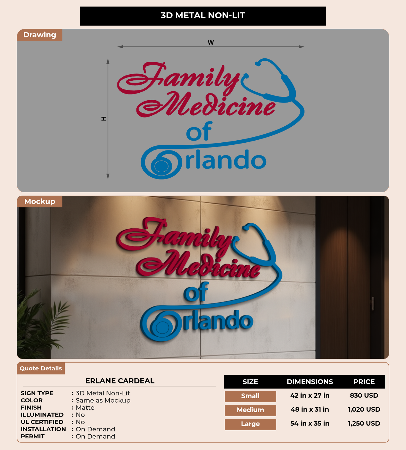 CUSTOM MOCKUP SIGN FOR Erlane Cardeal