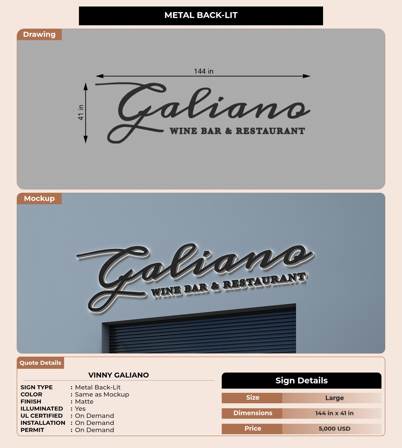 CUSTOM MOCKUP SIGN FOR Vinny Galiano