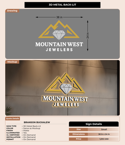 CUSTOM MOCKUP SIGN FOR Branson Buckalew