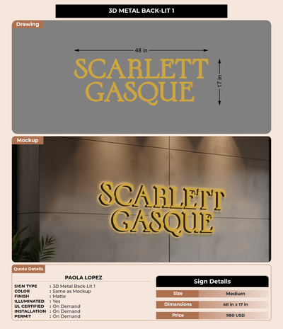 CUSTOM MOCKUP SIGN FOR paola lopez
