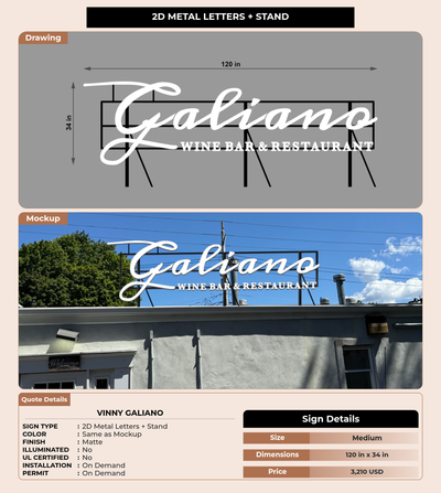 CUSTOM MOCKUP SIGN FOR Vinny Galiano