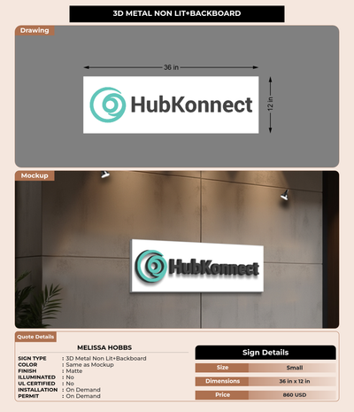 CUSTOM MOCKUP SIGN FOR Melissa Hobbs