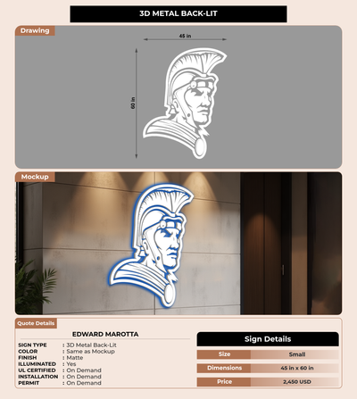 CUSTOM MOCKUP SIGN FOR Edward Marotta