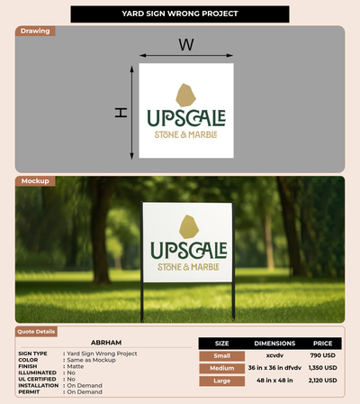 CUSTOM MOCKUP SIGN FOR ABRHAM