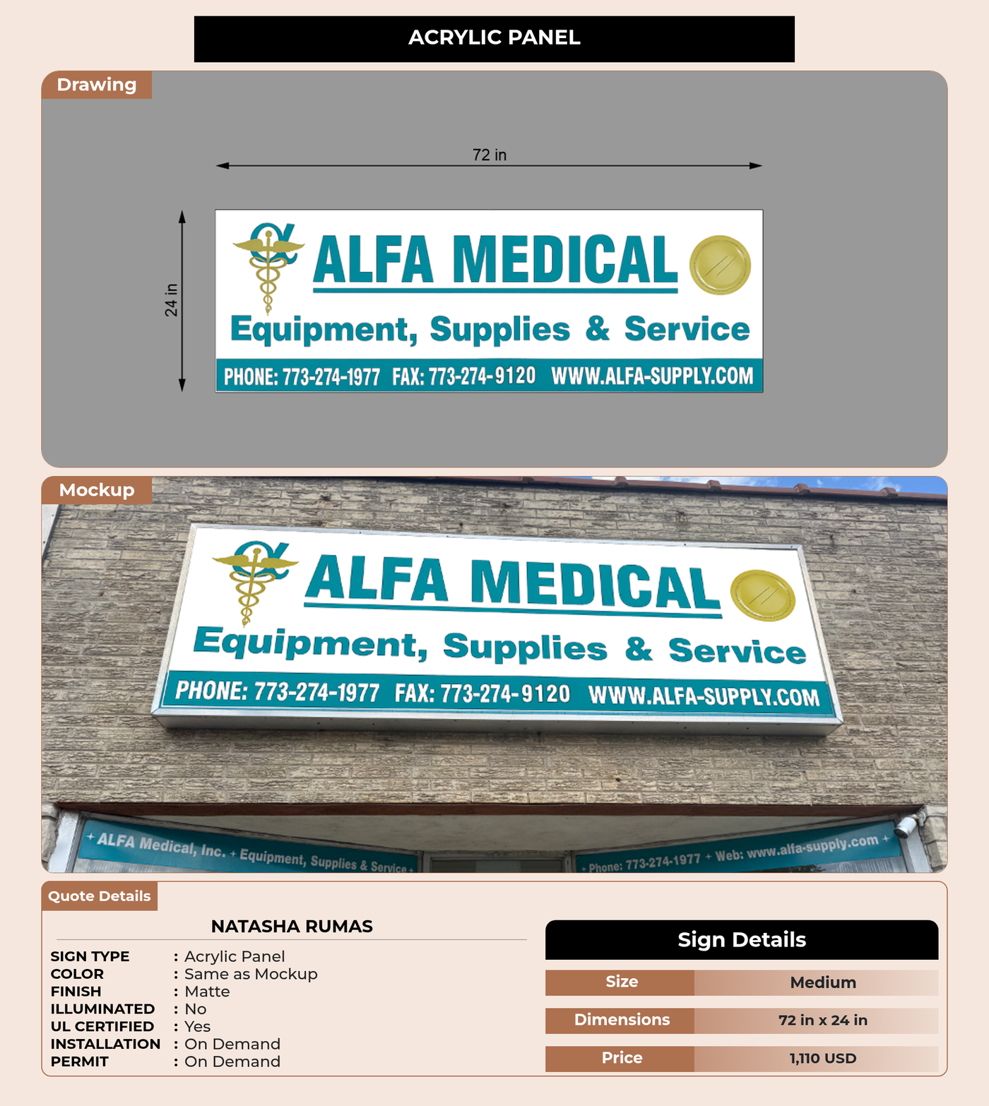 CUSTOM MOCKUP SIGN FOR Natasha Rumas