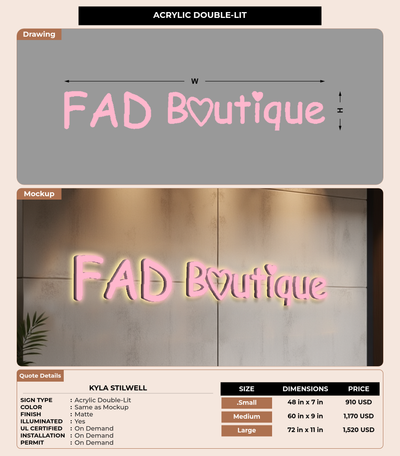 CUSTOM MOCKUP SIGN FOR Kyla Stilwell