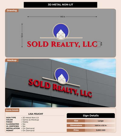 CUSTOM MOCKUP SIGN FOR Lisa Feucht