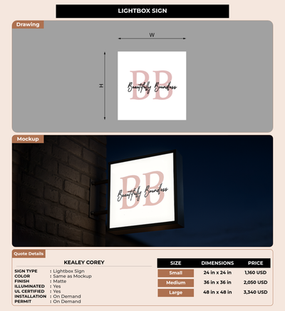 CUSTOM MOCKUP SIGN FOR Kealey Corey