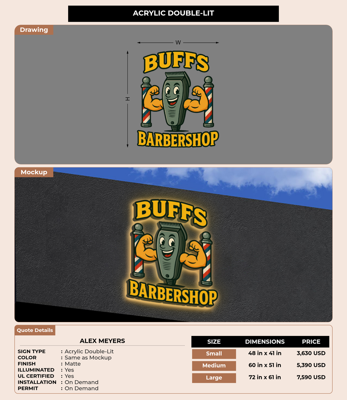CUSTOM MOCKUP SIGN FOR Alex Meyers