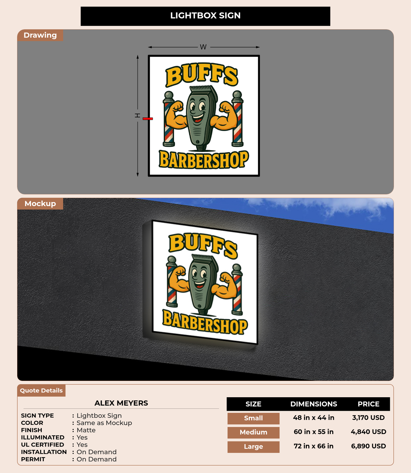 CUSTOM MOCKUP SIGN FOR Alex Meyers